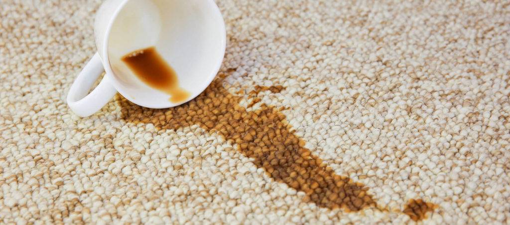 coffee spilt on carpet